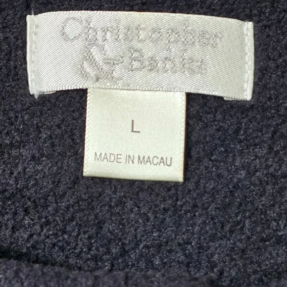 Christopher & Banks Winter Scene Cardigan Sweater Women’s Large Snowflake Bird C - Picture 9 of 11